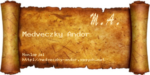 Medveczky Andor névjegykártya