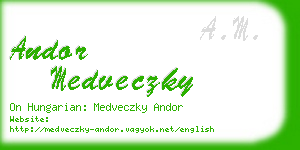 andor medveczky business card